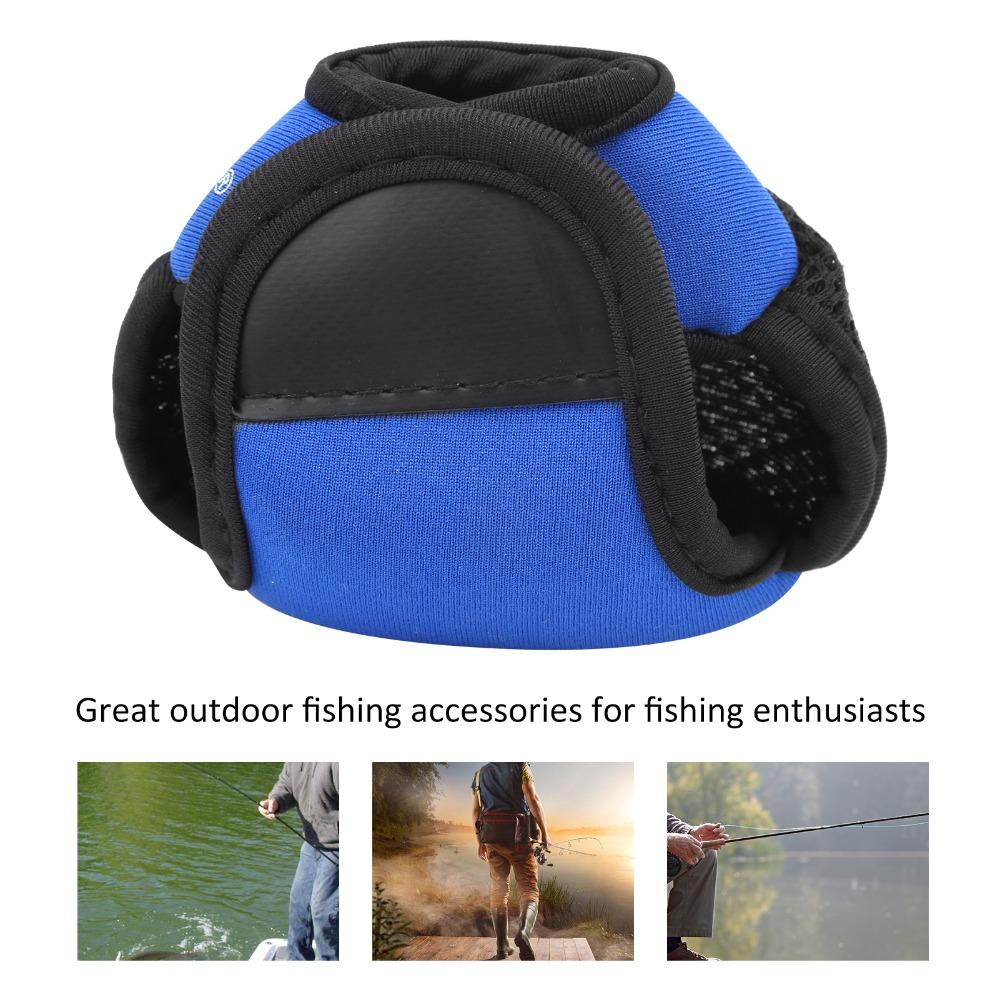 2PCS Lightweight Baitcast Reels Cover Case Neoprene Fishing Reel Protector Pouch Outdoor Fishing