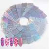 12/24 Sheets Laser-Cut Nail Art Stickers Stamping Templates - French Manicure DIY Tool Set