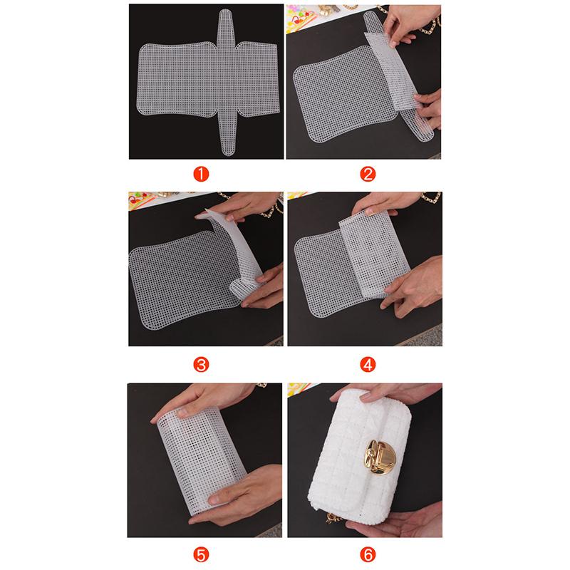Пластиковая сетка для изготовления сумок DIY Рукоделие Сумки Плетение Материал Крючок-защелка Сумки Сделанные Пластиковая сетка Крючок Ремесла Изготовление Аксессуары