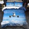 Aircraft 3D Digital Printing Three-Piece Bedding Home Textile Duvet Cover Bedding