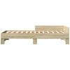 Bed Frame without Mattress Sonoma Oak Finish 100 x 200 cm Engineered Wood