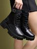 Shoetopia Женские короткие ботильоны на массивном каблуке с нескользящей подошвой, удобные модные ботильоны на щиколотку | Мягкая амортизирующая подошва | Для повседневной носки, вечеринок и зимы