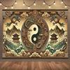 2D Traditional Yin Yang Dragon Backdrop for Studio Photoshoot