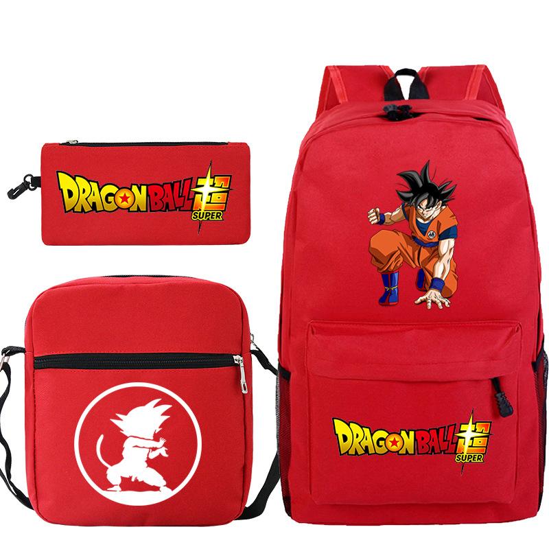 Драгонболл драгонболл набор из трех предметов анимационная периферия новый набор пеналов досуг студенческий рюкзак