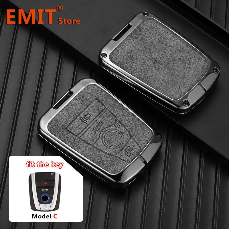 Чехол для автомобильного ключа из цинкового сплава из натуральной кожи, подходит для BMW I3 I8 Series, защитный чехол для ключа, брелок, аксессуары для интерьера