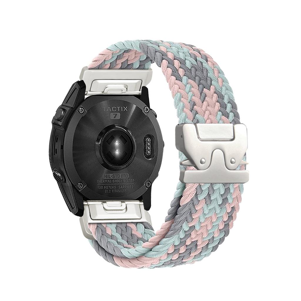 Эластичный нейлоновый ремешок QuickFit для часов 20/22/26 мм для Garmin Fenix 8/7/6/5 Forerunner 965/955/945 Instinct Tactix Эластичный ремешок для часов