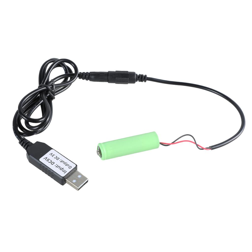Кабель-заменитель батарейки LR6 AA 3V, 120 см, USB-преобразователи питания для непрерывного питания электронных устройств