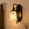 Autumn Wall Ornament Cute Ghost Light, Wizard Hat Lamp, Decorative Night Light for Kids Mount Lamp Halloween Home Hallway Entrance Bedroom Decor