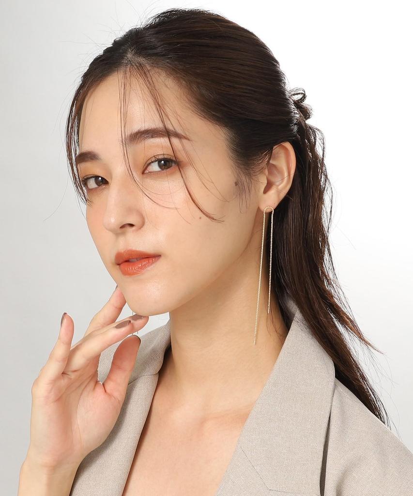 Серьги K10 Spike Тройные серьги-пусеты 40576532 Желтое золото 00 [Кокошник] Женские (100)