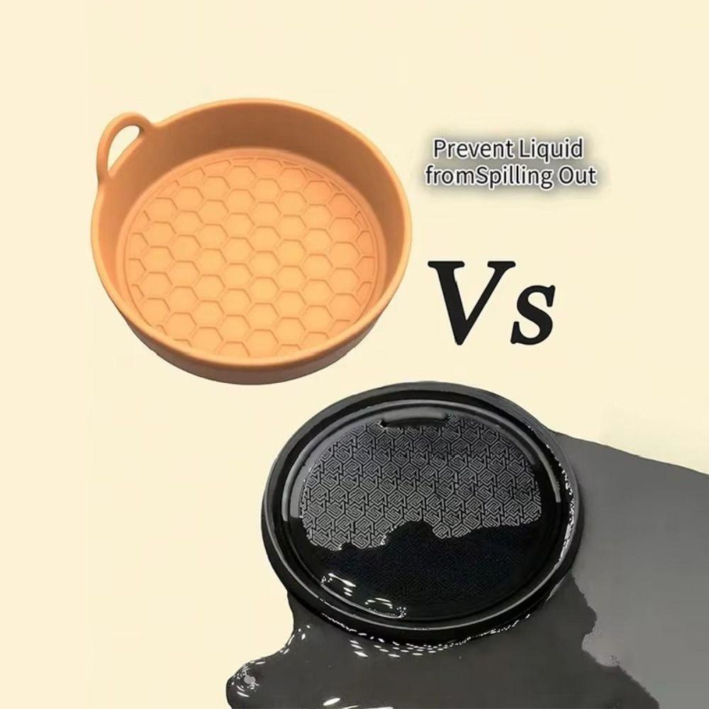 Silicone Car Coaster Round Shape Cup Holder Pad Eco-Friendly Silicone Coaster Universal Fit