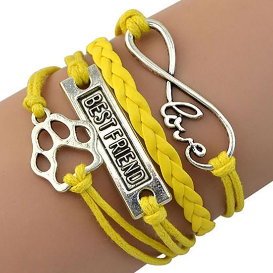 Плетеный браслет для вечеринки, подарок, многослойные браслеты, винтажный браслет с элегантным узором в виде стрелы Купидона