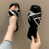 Roman Style Slippers Women's Outerwear 2025 New Korean Version of One-word Drag Flat-soled Soft-soled Beach Shoes Sandals Ins Wind
