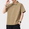New Summer Men's Short-sleeved American Retro Basic Loose Polo Shirt Men's T-sleeved Short-sleeved