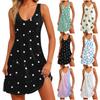 Women's Polka Dot Printed V-Neck Sleeveless Tank Dress With Pockets Casual Mature Outdoor Daily Date V-Neck Dress