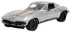 Jada Toys BIGTIME MUSCLE 1966 Chevy Corvette Metallic Silver Finished Product 1/24