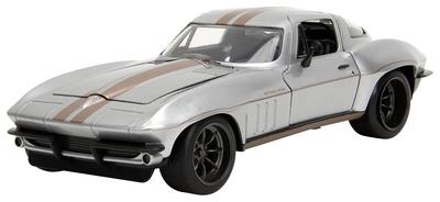 Jada Toys BIGTIME MUSCLE 1966 Chevy Corvette Metallic Silver Готовый продукт 1/24