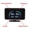 Digital LCD Gauge 4 IN 1 Water Temperature+Oil Pressure+Fuel Level Gauge+Voltage+Temp Joint Adapter Sensor for Car Truck 12V24V