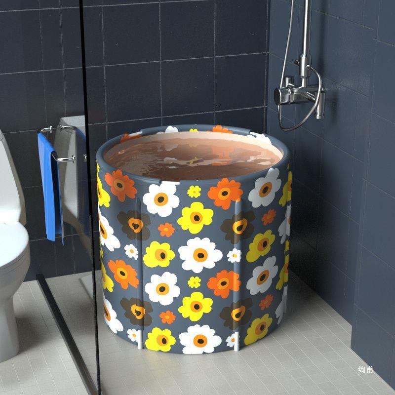 Складная большая ванна для ванной комнаты, СПА-ведро, круглая переносная ванна, удобная для хранения, ванна для купания взрослых и детей, бытовое использование
