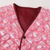 Womens Floral Print Cotton Coat Loose Fit Casual Street Style Round Neck Long Sleeve Winter Outerwear