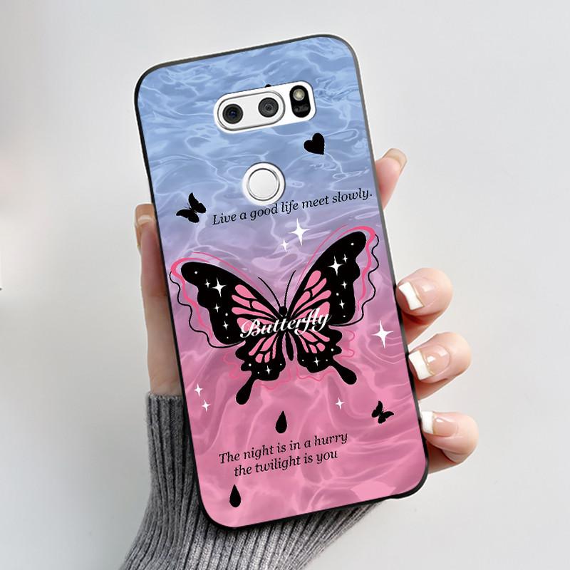 Милый Чехол Для LG V30 V30+ Plus Funda LG V30s ThinQ Capa LG V35 ThinQ Печатный Корпус Защитная Крышка Мягкий Силикон Мультяшные Чехлы