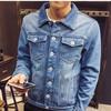 Осень и зима, новая модная однотонная кашемировая джинсовая куртка, мужская повседневная свободная толстая теплая куртка большого размера M-4XL