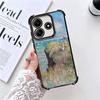 Claude Monet Oil Painting Plating Phone Case For Xiaomi Redmi Note 14 15 Pro Plus 13 12 11 11S 11T 10 9S 9 5G Anti-Fall Airabag