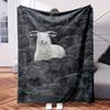 Decorative Sheep Flock Throw Blanket Fuzzy Fleece Animal Print Cozy Nursery Decor for Living Room Home Accent