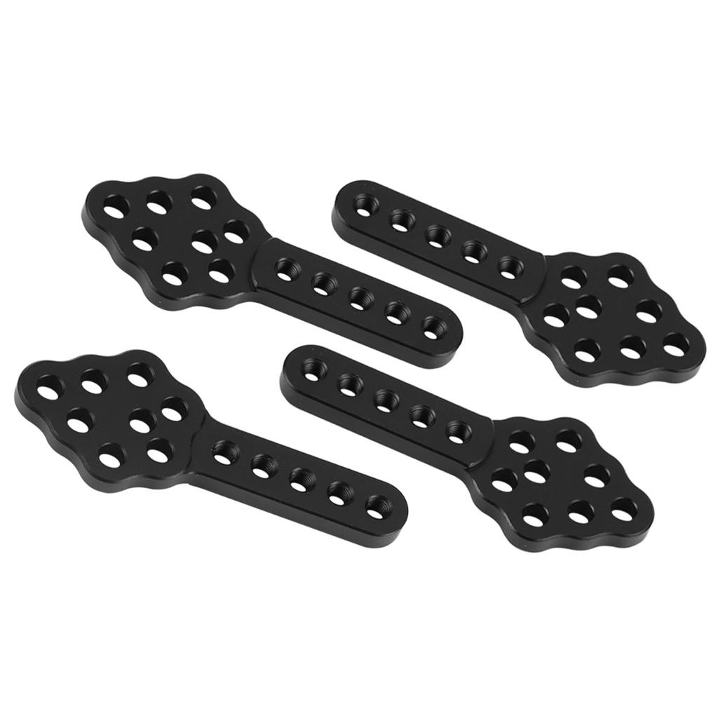 4pcs/set RC Car Shock Absorber Damper Mount Plate Adjustable Height for 1/10 Crawler (Black)