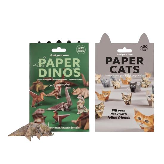 Набор для оригами животных своими руками Милый бумажный котенок Набор для оригами 3D Собака Кошка Динозавр Набор для бумажного творчества для подростков и взрослых Снятие стресса Украшение для рабочего стола