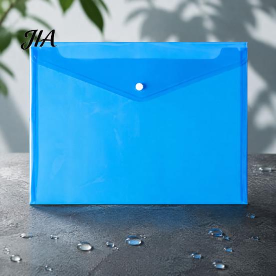 Student File Pouch 2PCS A4 Size Document Folders with Snap Closure, Waterproof Thickened PVC Schoolbag Folder Organizer, Lightweight Storage