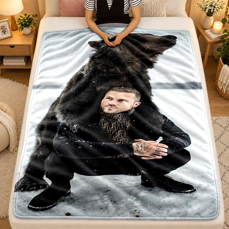 Flannel BlanketKontra K Warm Soft Throw Blanket for Indoor Sofa Bed Living Room Use