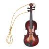 Miniature Violin High Simulation Mini Wooden Violin Model Ornament for Music Lovers and Collectors