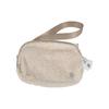 Lululemon Everywhere 1L Fashion Casual Zipper Crossbody Fleece Bag Women bags Natural-Ivory LU9B18S