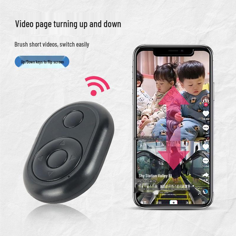 Bluetooth-пульт дистанционного управления для Android и Apple: Захват фото, Перелистывание страниц, Видео Douyin и Kuaishou