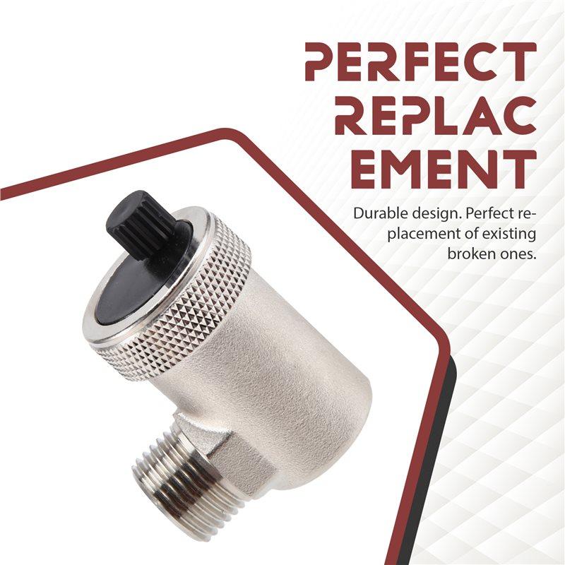 A84E-Automatic Quick Bleeder For Water Heating HVAC System External Thread Pressure Relief Valve Quick Bleeder Valve