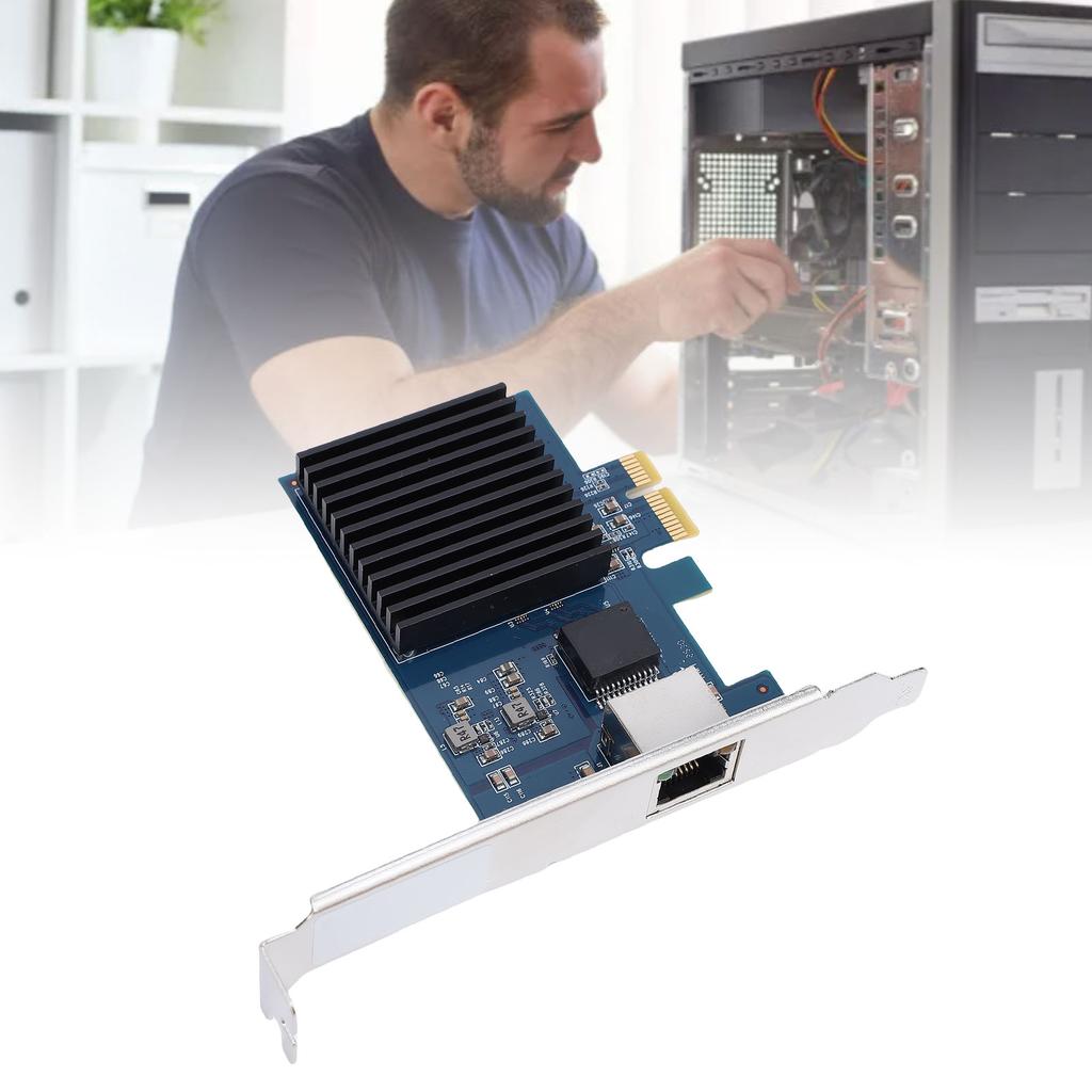 10G PCIe Карта Порт RJ45 RTL8127 PCI Express Gen 4 X1 к 10 Гигабитный Ethernet Адаптер для