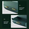 Yousheng Dustproof Makeup Storage Box with LED Mirror Large Capacity Multiple Compartments Countertop Makeup Storage Organizer