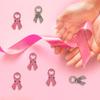 10Pcs Women Brooches Pink Ribbon Lapel Pins Breast Cancers Awareness Badge Pin Heart Shape Brooches for Women Girl