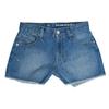Короткие джинсовые шорты с блестками 674015 для девочки