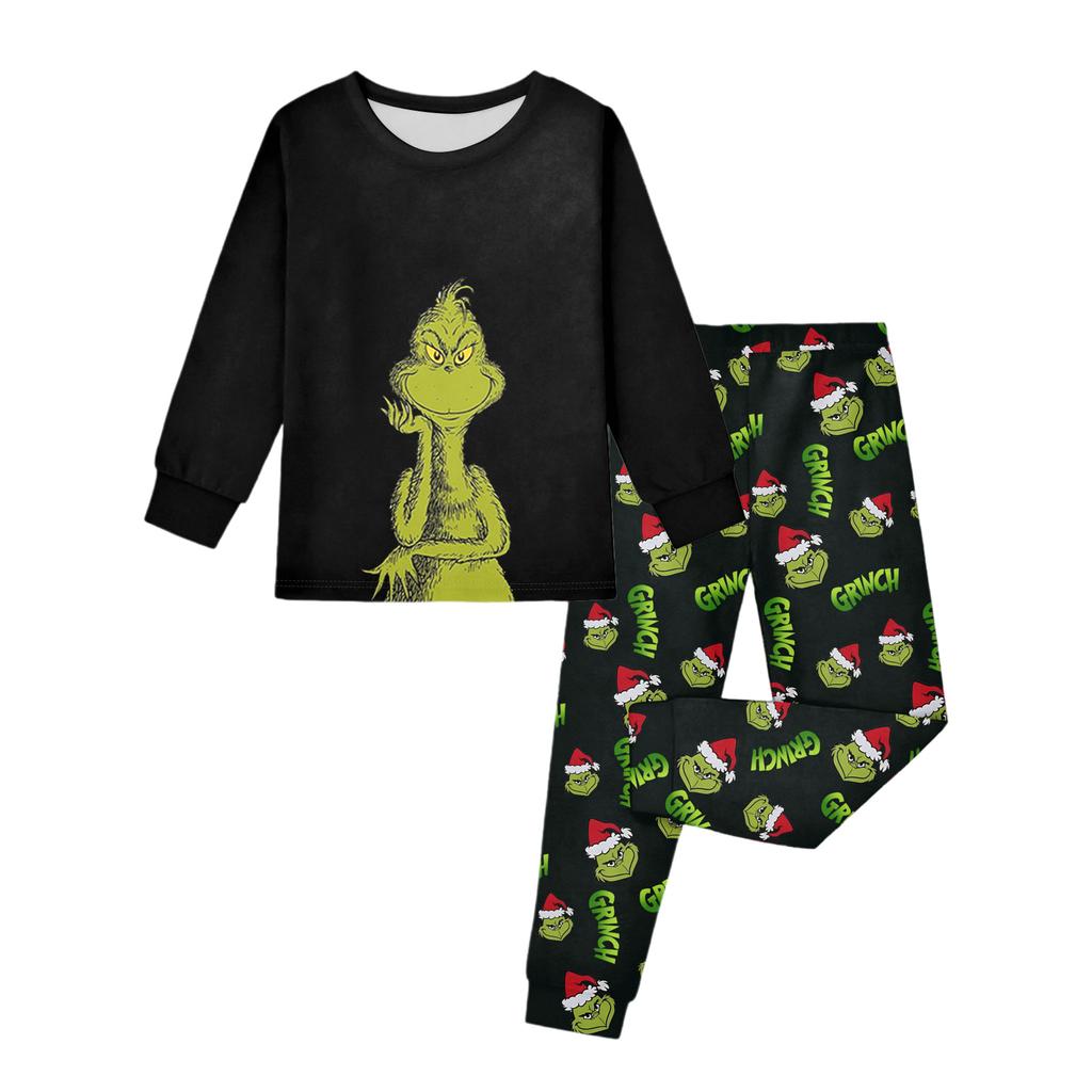 Children's  Boys And Girls Thin Two-piece  Long-sleeved Pants Two-piece