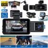 Новый Wifi 3 камеры Автомобильный видеорегистратор Dash Cam FHD 1080P 3-канальный объектив Видеорегистратор Интерьерный видеорегистратор Видеорегистратор Черный ящик Супер ночное видение