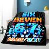 1PC Custom Name "Six Seven Adventure" flannel blanket versatile,all-season throw suitable for the living room,bedroom,camping,travel,and gift