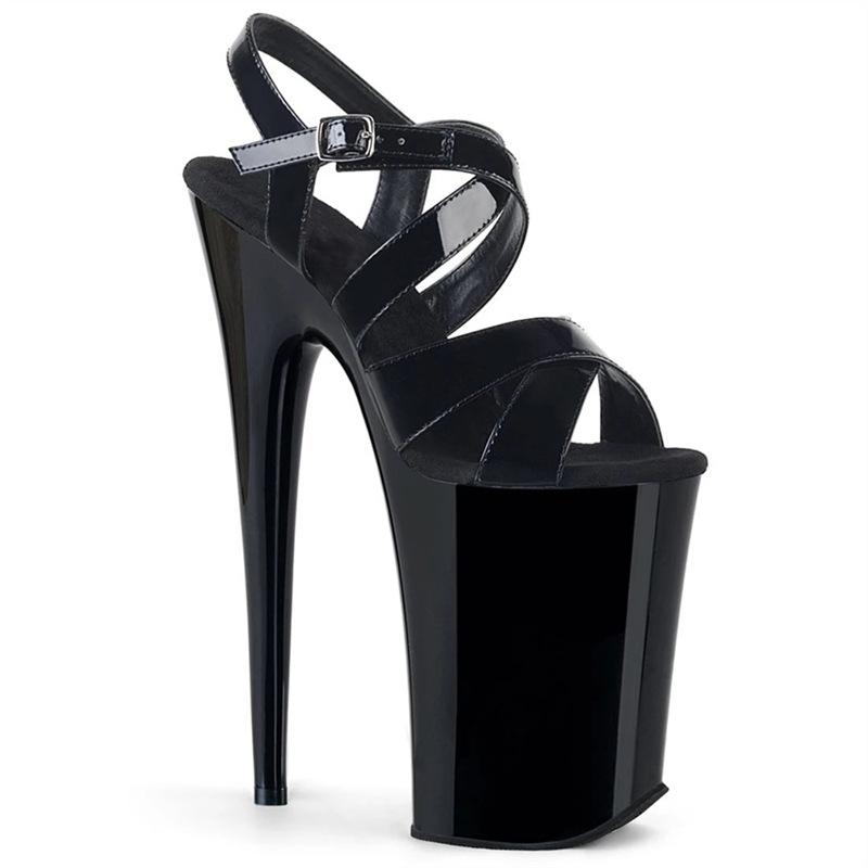 Zapatos Mujer Buckle Fetish Sandals 26cm Thin Heels Pumps Platform Woman Walking Show Artifact Model High-heeled Shoes