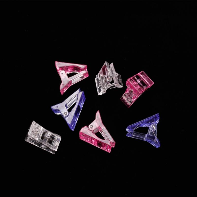 Прозрачный пластиковый зажим для типсов для быстрого наращивания и удлинения УФ-гелем - Инструмент для DIY маникюра