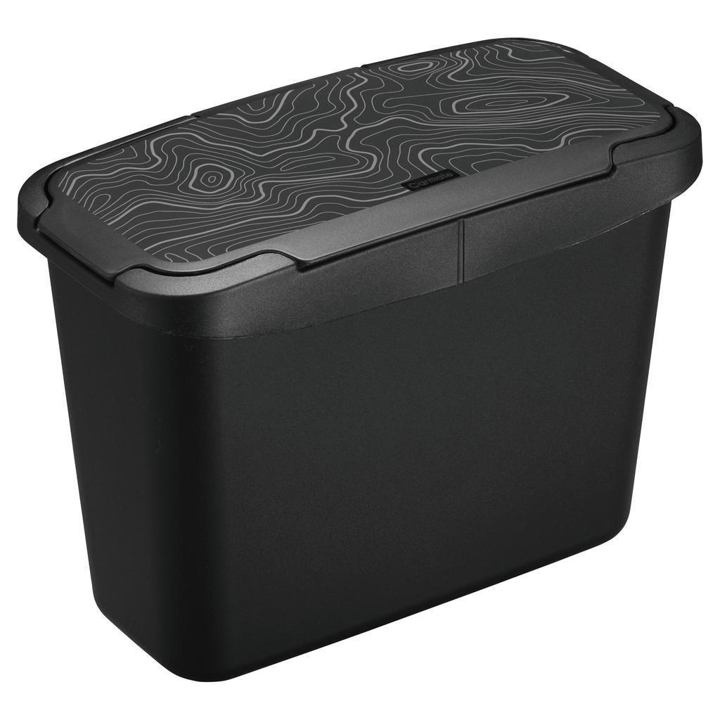 Carmate Car Center Console Trash Can Outdoor SUV Interior Passenger Seat Tape Storage Selectable Opening Slash Contour Line Series DZ618 - Design,