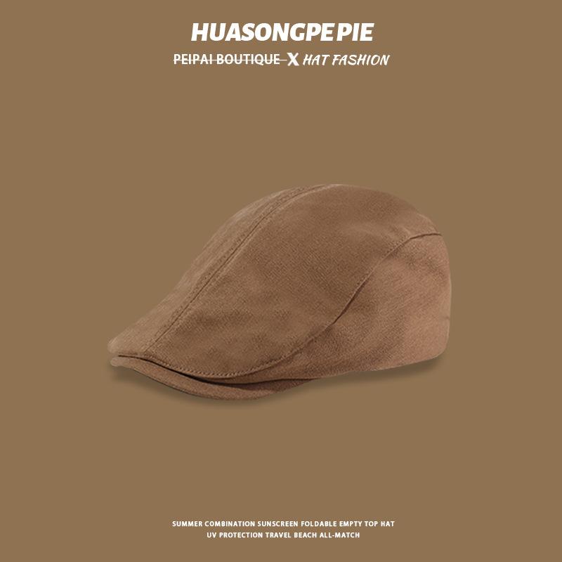 Ретро шляпа Forward Женская художественная шляпа для отдыха Художник Студенческая шляпа в британском стиле для газетчиков Берет для мужчин