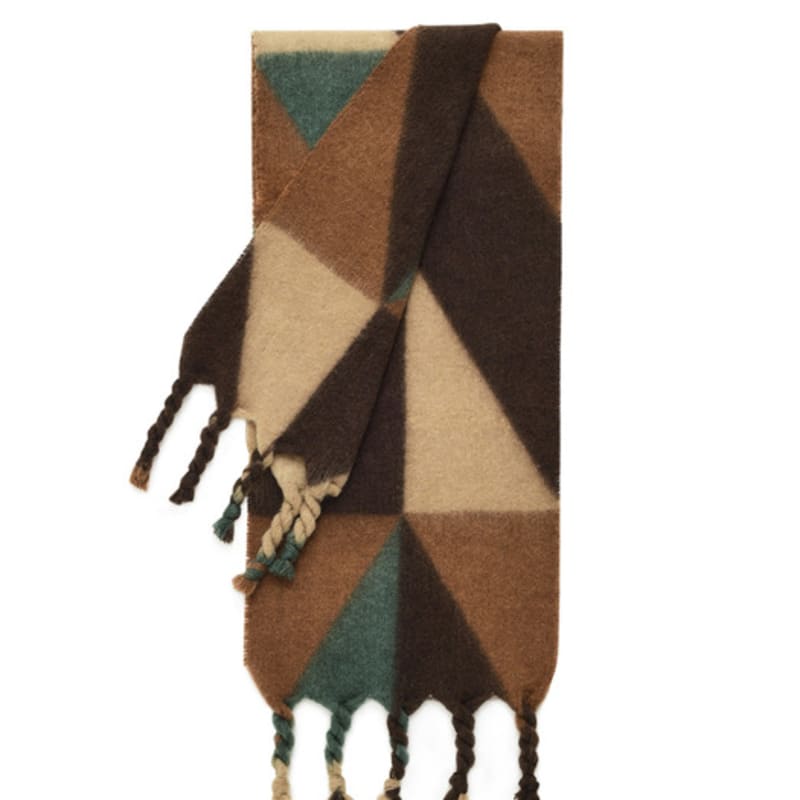 Velsey Oversized Plaid Muffler [BROWN]
