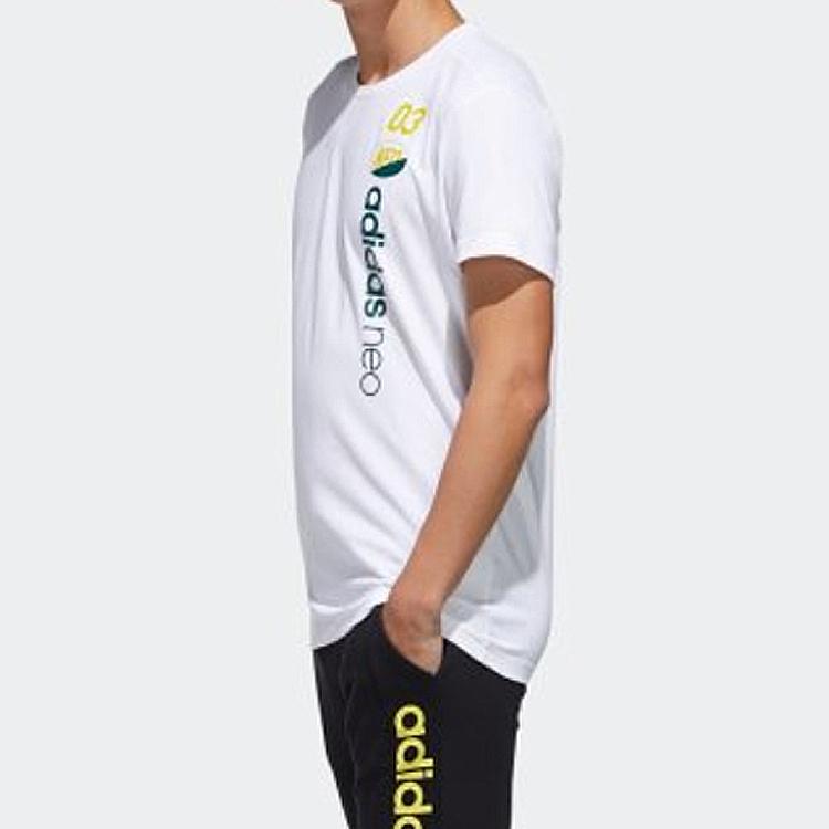 adidas Neo Casual Comfort Sport Футболка с круглым вырезом Мужские топы Белый GK1525