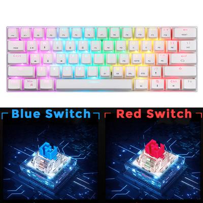 SK62 BT Беспроводная игровая механическая клавиатура 61 клавиша RGB-подсветка Красный переключатель Macro Drive
