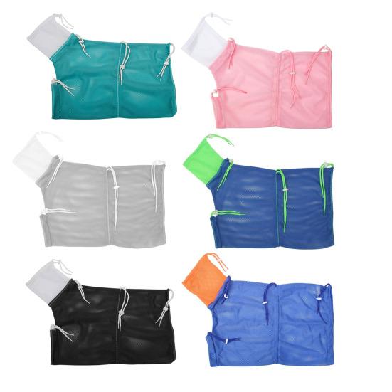 Cat Bathing Bag Adjustable Anti-bite Anti-Scratch Shower Restraint Bag Breathable Mesh Grooming Bag for Bathing Nail Trimming Medicine Taking